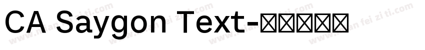 CA Saygon Text字体转换